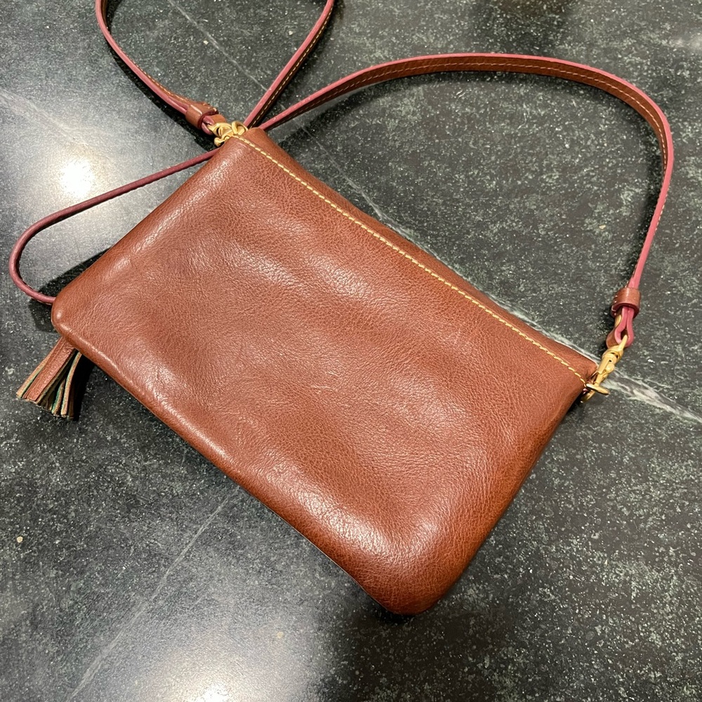 Dooney & Bourke Brown Leather Crossbody Bag - Picture 2 of 3